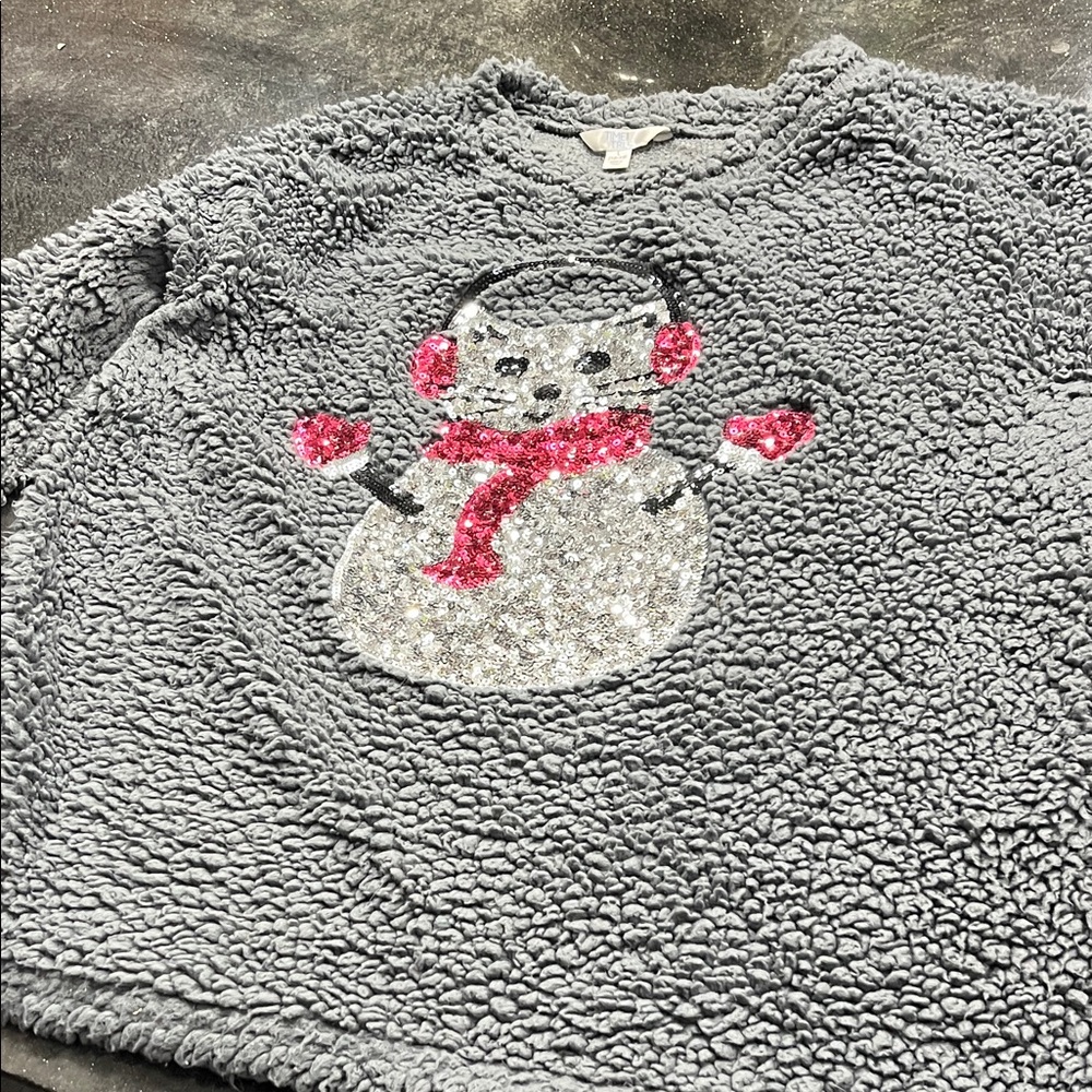 Time and Tru Gray Textured Sweater
